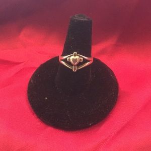 James Avery cross with heart ring